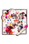 Pink 90X90 Silk Crepe Satin Scarf - 2