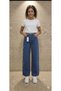 Ara Mavi Palazzo Side Star Detailed Lycra-Free Cotton Pants (Order One Size Larger for a More Comfortable Fit) - 3