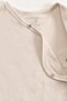 Natural Modal Cotton Newborn Double-Breasted Bodysuit Short Sleeve Snap Fastener Kimono Bodysuit L Safari Ecru - 3