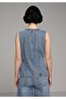 Slim Fit Women's Light Indigo Denim Vest - 2