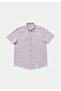 Regular Fit Shirt Neck Plain Men's Beige Short Sleeve Shirt - 5