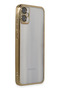 Ilkeshop New Galaxy A05 Case with Lens Silicone (222145) - Gold - 2