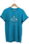 Göktürkçe Turkish Written and Double Bozkurt Printed Special Design T-Shirt