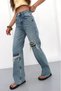 Trend Special Design Laser Knee Detail Loose Fit Baggy Denim Jean Pants-Trending Special Design Laser Knee Detail Loose Fit Baggy Denim Jeans