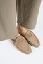 Zuleyka Women's Genuine Leather Pleated Loafer Mink Slippers - 2