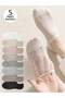 5 pairs women invisible transparent socks comfortable breathable random color