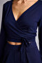 F8572Axnv134 Navy Blue Belted Long Sleeve T-Shirt - 4