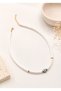 Archhazel Jewelry White Fimo Necklace with Evil Eye Beads – Summer Choker Women's Necklace