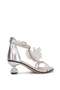 Elit Ob-F-750-26Y Filet Girls' Evening Dress Shoes Silver - 5