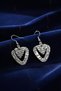 Zebra Patterned Antique Silver Color Earrings