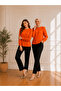 Women's Orange Comfortable Fit Blouse Long Sleeve Stylish Daily and Office Combination - 5