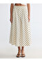Elastic Waist Polka Dot Flared Skirt - 2