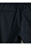 Navy Blue Regular Fit Linen Blend Men's Pleated Trousers - 8