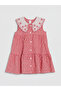 Ecru embroidered baby girl dress with peter pan collar