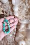 Patterned Varasit Stone Keychain Natural Rosary Model Natural Stone Steel Material Genuine Real Natural Stone - 2