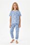 Girls' Pajama Set 100% Cotton Flamingo Patterned Summer Short Sleeve - 5