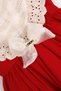 Red Short Sleeve Scallop Detailed Bowknot Baby Girl Dress - Rosa - 4