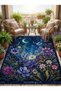 Sdt Night Garden Themed Moon and Star Motif Purple Woven Base Decorative Carpet Sdt1301 - 2