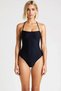 Women's Swimsuit Strappy Bandeau Neckline Covered High Leg Brazilian Cut Plain Pattern Knitted Fabric Summer Beach Wear - 4