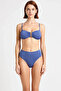 Women's Bikini Set with Adjustable Straps, Covered High Waist, Glittery Knitted, Without Underwire, with Accessories, Regular - 4
