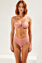 Women's Bikini Set with Adjustable Straps, Covered High Waist, Glittery Knitted, Without Underwire, with Accessories, Regular - 4