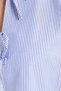 Women's Slim Fit Slim-Fit Front Tie Cotton Striped Blue Blouse Shirt - 7