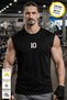Black Number 10 Printed Crew Neck Sports Athlete T-Shirt Premium Thick Cotton Single Jersey Fabric Men's