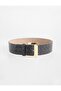 Black Knitted Textured Belt