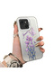 Tecno Spark 40C Compatible Silicone Edge Hard Back Anti-Fall Phone Case Flower Pattern