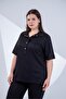 Women's Plus Size Blouse with Snap Detail - 5