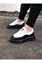 Jy507 Alone Lace-Up Leather Men's Casual Sneaker Shoes Cst White/Black
