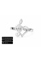Left Hand Ring Heart Figured 316L Stainless Steel Adjustable Women's Ring