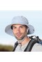 UPF50+ Wide Brim Bucket Sun Hat Lightweight Outdoor Fishing Hiking Cap - 3