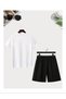 Unisex T-Shirt Shorts - T-Shirt with Shorts Bottom Top Set Elemek Usa Printed - 2