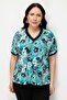 V-Neck Patterned Blouse