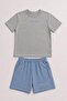 Boy's Vibes Printed Oversize Shorts Set