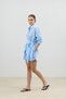 Baby Blue Modal Blend Tie-Dye Women's Shirt - 3