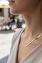 Non Tarnish Steel Silver Italian Necklace Custom Design Crush Steel Waterway Necklace Women Steel Necklace - 2