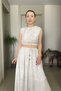 Pockets and Tie-Up Detail Flowy Crop Blouse Skirt Set - 3