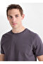 Anthracite Men's Regular Fit Logo Printed T-Shirt 262 Lcm 242033 Logos Anthracite - 2