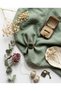 Bronze Vintage Women Ring Authentic Copper Jewelry Green Crystal Stone Round Victorian Adjustable - 3