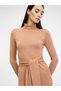Rochie midi maro deschis - 3