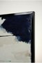 Navy Blue, Cream, and Blue Tones Abstract Glass Painting - Black Metal Framed Home, Business, and School Wall Art - 4