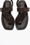 Curry Brown Suede Genuine Leather Flip-Flop Women's Sandals - 2
