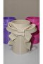 Bella Fiyonk Modern Makeup Organizer – 12 cm Aesthetic Brush Holder Beige - 6