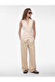 X Melis Ağazat - Asymmetrical Cut Double-Breasted Draped Long Vest with Tie Detail - 3