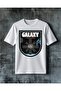 Galaxy Explore Satellite Printed Oversize T-Shirt