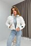 Women's Stand Collar Short Puffer Coat White - 2
