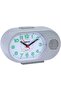 GWC26019 Bell Alarm Clock with Silent Non-Ticking, White/Black