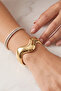 Gold Anti-Tarnish Thick Wavy Lightweight Cuff Bracelet - 2